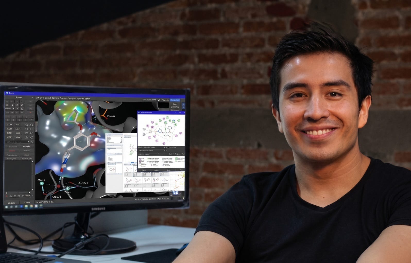 Theoretical chemist at desk